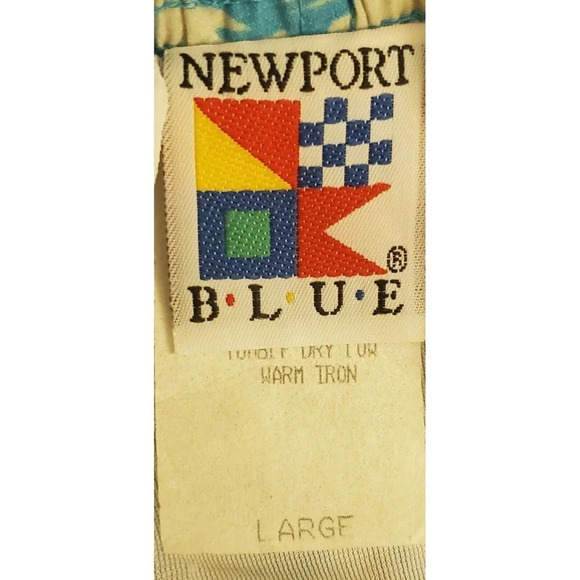 Vintage Newport BLUE Men's 90s Swim Trunks Blue - Picture 9 of 12